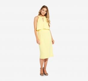 Sleeveless Sheath Dress With Cutout Detail In Lemon Ice at Adrianna Papell